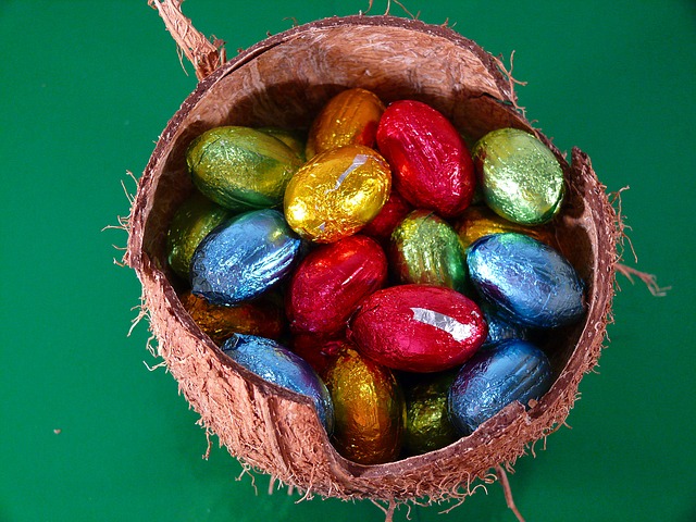Easter, Eggs, Shell, Coconuts, Hard, Covers, Filled